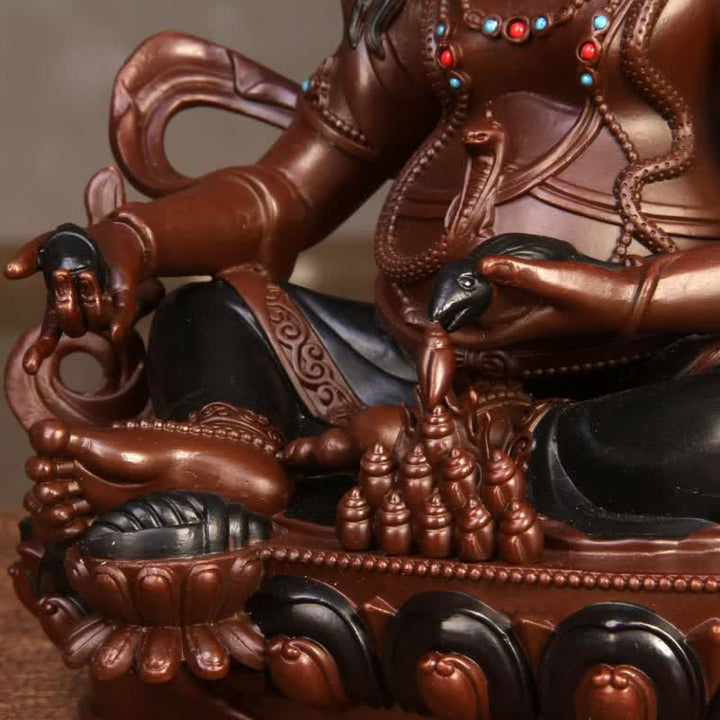 Gelbe Jambhala Bodhisattva Figur Mitgefühl Kupfer Statue Home Office Dekoration - image 15