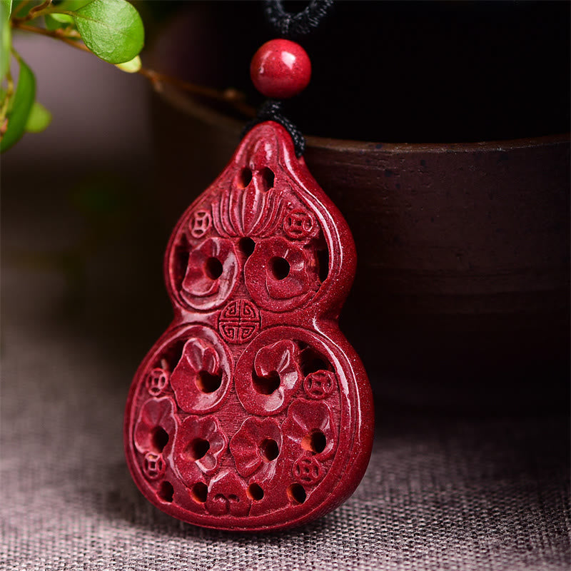 Buddha Stones, lachender Buddha, Yin-Yang, chinesischer Sternzeichen-Kürbis, natürlicher Zinnober-Segen-Halsketten-Anhänger - image 23
