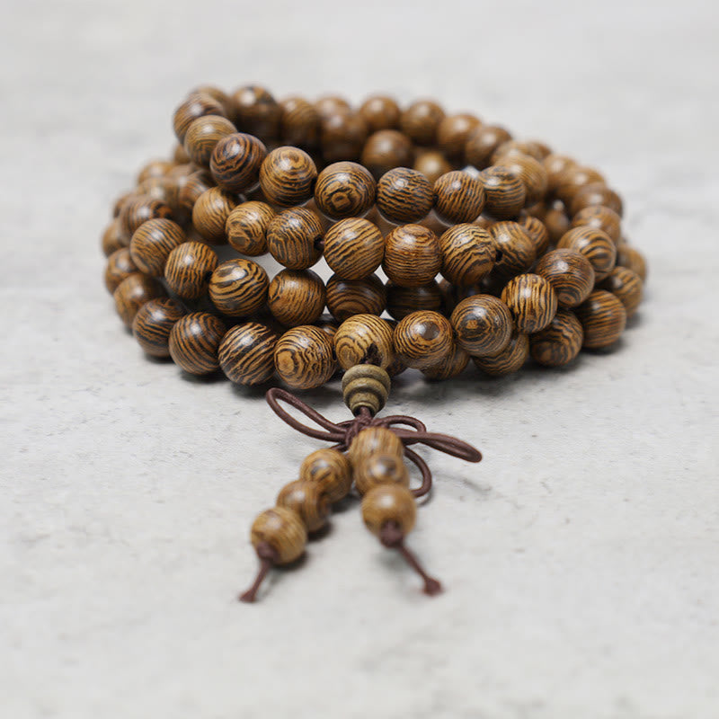 Buddha Stones 108 Mala Perlen Armband Gebet Meditation Sandelholz Elastisch - image 16