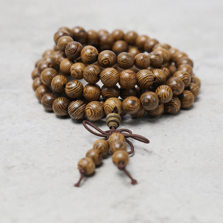 Buddha Stones 108 Mala Perlen Armband Gebet Meditation Sandelholz Elastisch - image 16