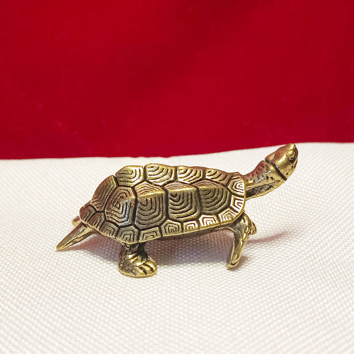 Buddha Stones Mini kleiner Frosch, Schildkröte, Koi-Fisch, Schnecke, Krabbe, Kupfer, Reichtum, Heimdekoration - Langlebigkeitsschildkröte - image 12