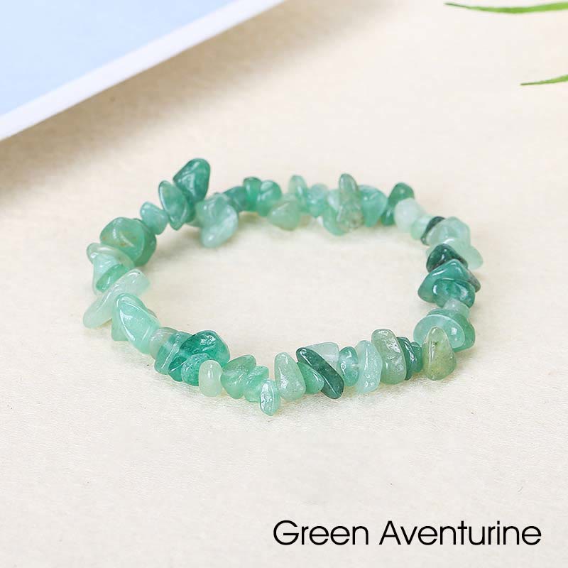 Armband aus natürlich geformtem, unregelmäßig geformtem Kristallstein – wohltuende Wärme - Grüner Aventurin (Handgelenkumfang: 15-16 cm) - image 70