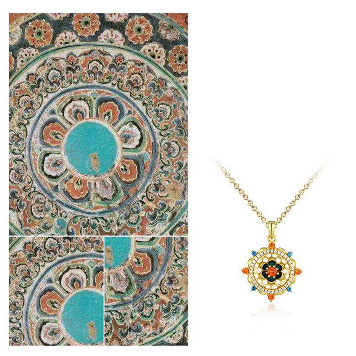 Buddha Stones 925 Sterling Silber Lotusblume Bunte Zirkon Neuanfang Halskette Anhänger - image 8