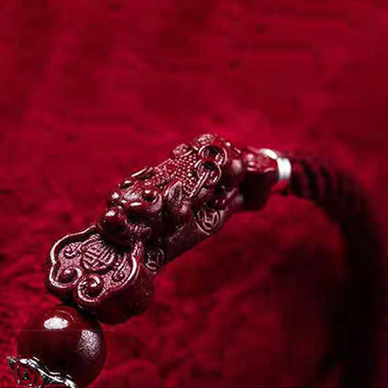 Buddha Stones Handgefertigtes PiXiu Cinnabar Wealth Luck geflochtenes Armband - image 5