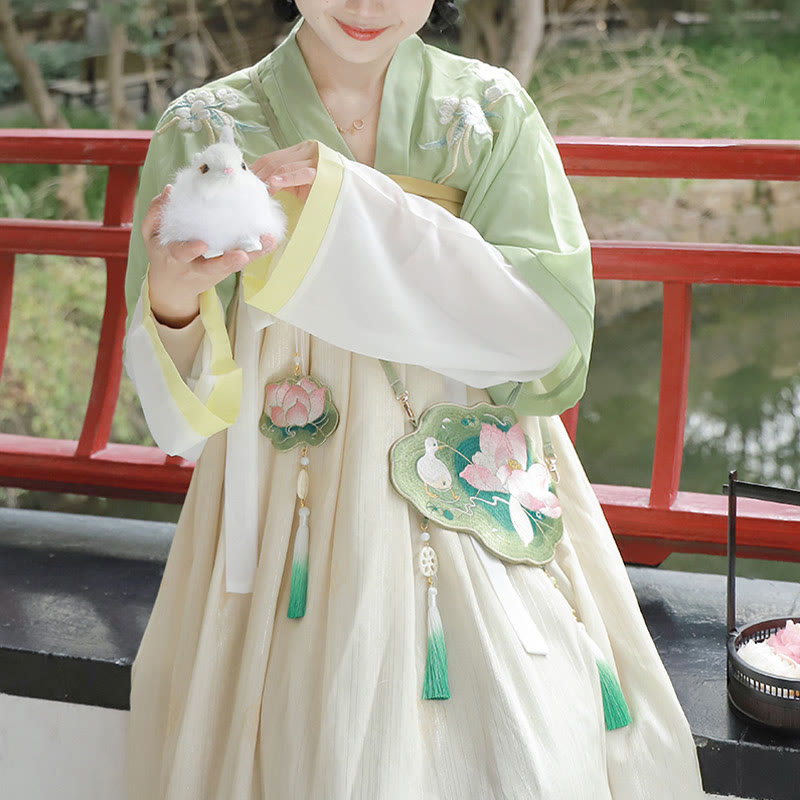 Buddha Stones Luck Stickerei Lotus Koi Fisch Kaninchen Blume Hanfu Tasche Umhängetasche Umhängetasche - image 13