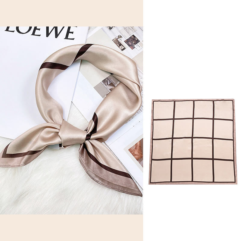 Halstuch mit Buddha Stonesn, pastorale Szene, Heißluftballon, Frühlingsblüten, 100 % Maulbeerseide - image 32