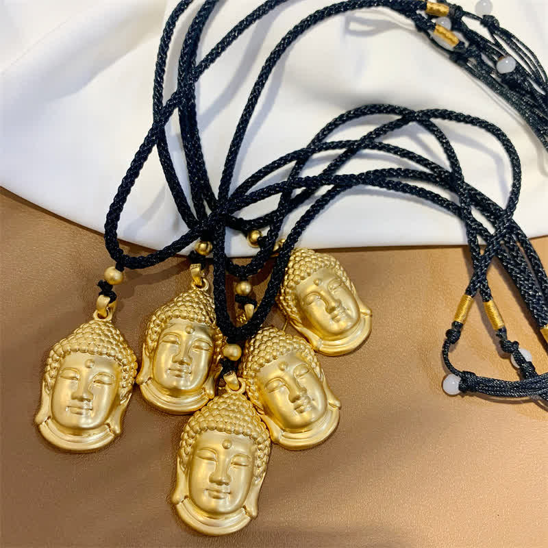 Gold Buddha Kupfer Reichtum Halskette Anhänger - image 10