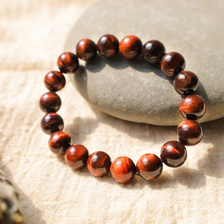 Buddha Stones Natürliches Tigerauge-Heilperlenarmband - 10 mm - image 4