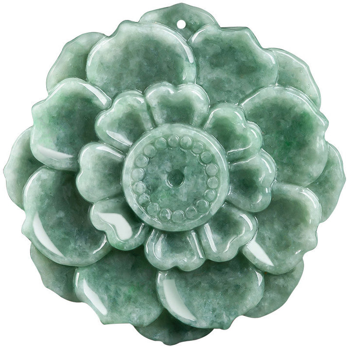 Buddha Stones, Lotus-Muster, Jade, Glück, Wohlstand, Halsketten-Anhänger - image 8
