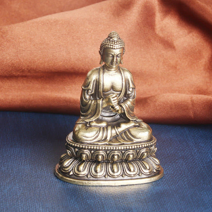 Tathagata Buddha Serenity Kupfer Statue Dekoration - image 2