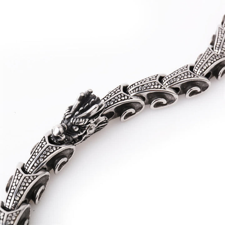 Buddha Stones Drachenmuster Titan Stahl Schutz Halskette Anhänger Armband - image 11