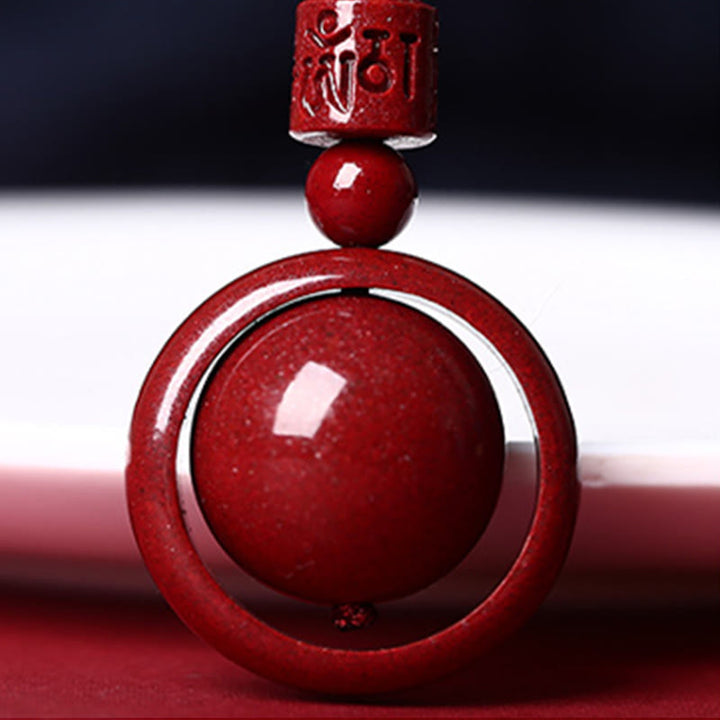 Buddha Stones, Zinnober, Om Mani Padme Hum, PiXiu, Segen, Glücksperlen-Halsketten-Anhänger - image 21
