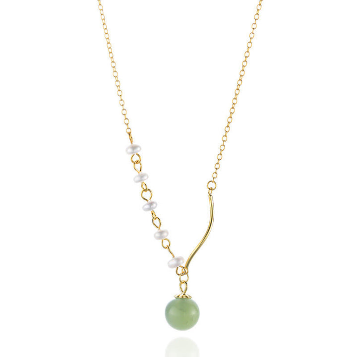 Buddha StonesNatürlicher Hetian Jade Perlen-Halskettenanhänger mit Glücksperlen - image 15