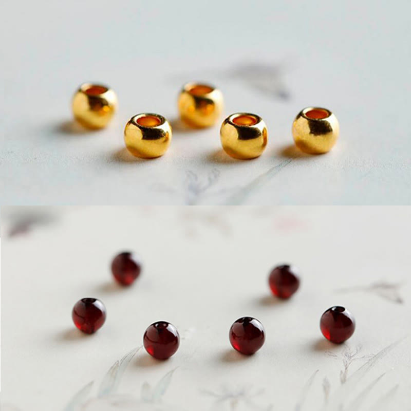 Buddha Stones 999 Gold Koi-Fisch-natürliches Granat-Schutzarmband - image 15