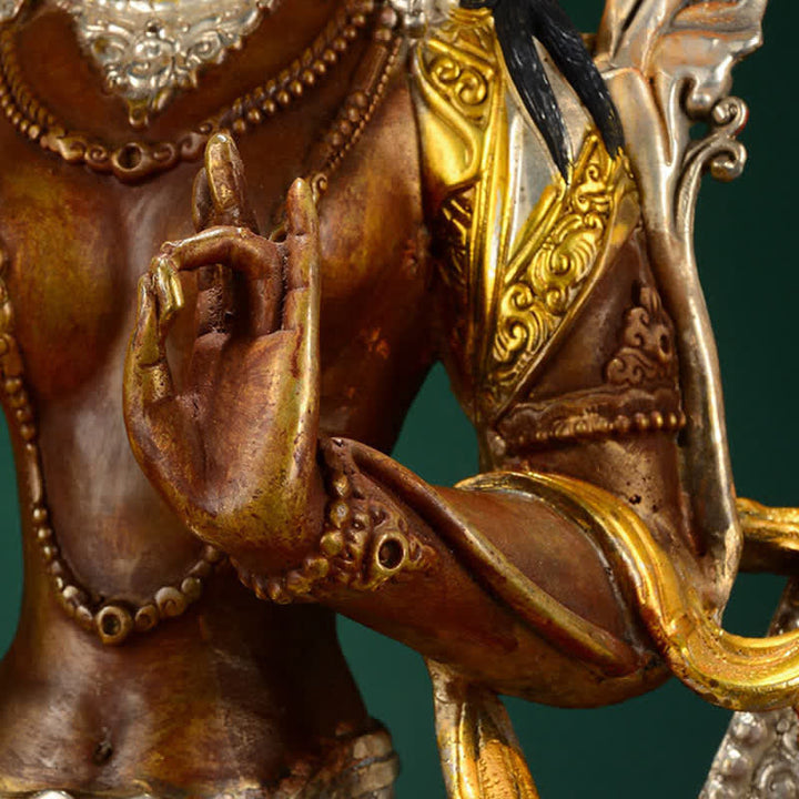 Bodhisattva Green Tara Hope Kupferstatue Dekoration - image 12