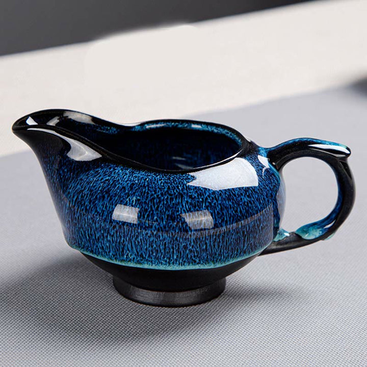 Buddha Stones, blauer Farbverlauf, chinesischer Gongfu-Tee, Keramik-Teekanne, tragbares Geschenkbeutel-Box-Set - image 16