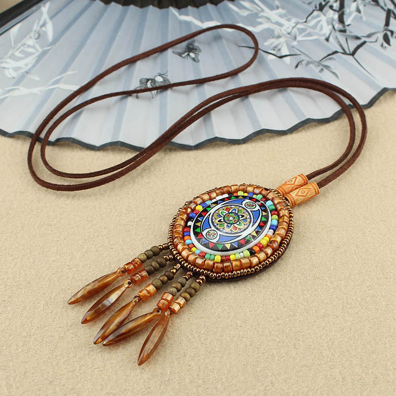 Buddha Stones, Mandala-Muster, Perlen, Kreativität, Halsketten-Anhänger - Buntes Perlen-Mandala - image 3