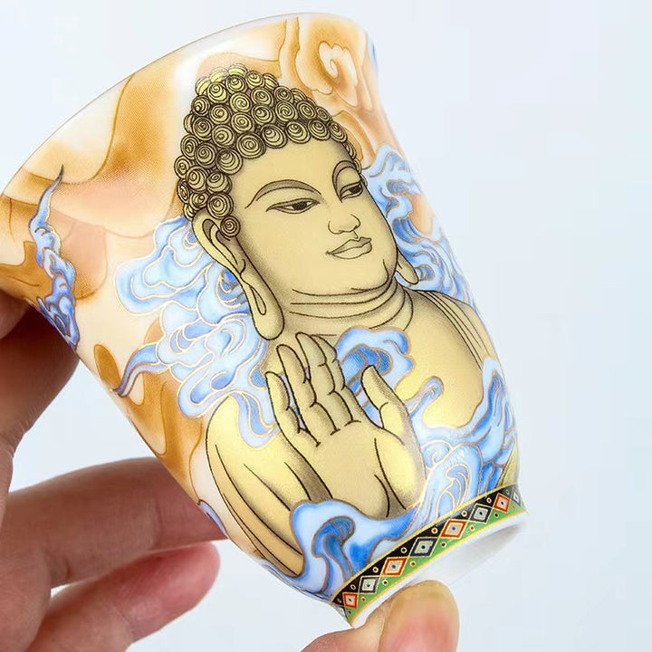 Buddha Stones Dunhuang Color Flying Apsaras Teetasse Kung Fu Teetasse