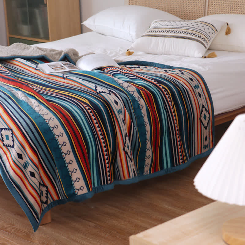 Geometrische warme weiche Bettüberwurfdecke - 150 x 200 cm - image 11