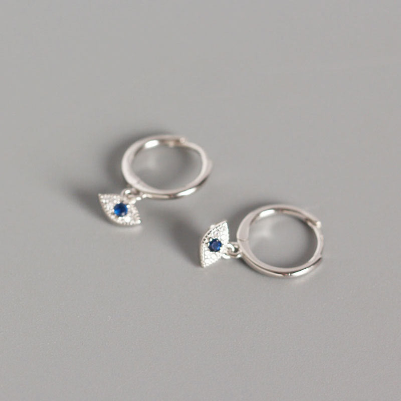 Buddha Stones 925 Sterling Silber Evil Eye Blessing Protection Ohrstecker - Silber - image 4