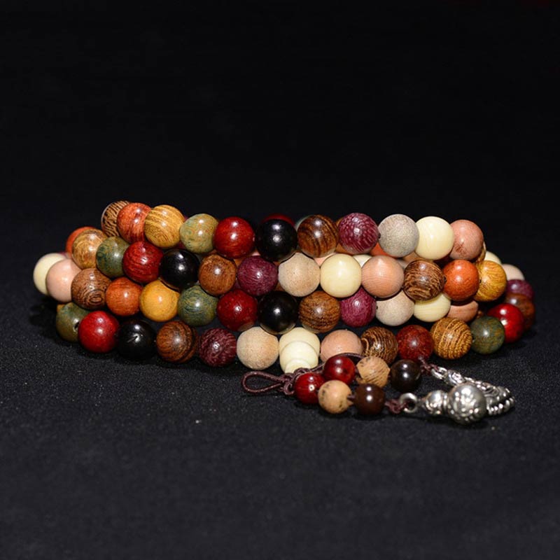 Buddha Stones, 108 Perlen, Wenge-Holz, Mala, Segen, Meditationsarmband - image 5