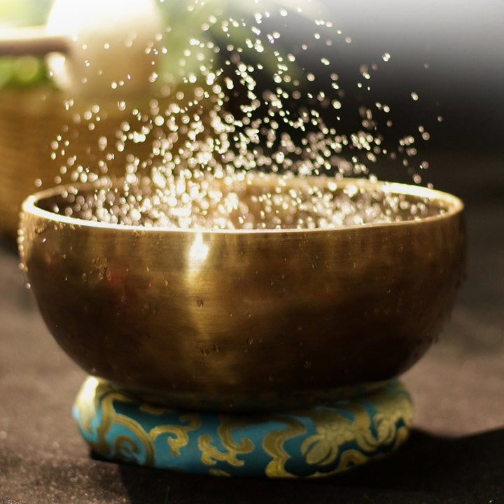 Tibetische Klangschale, handgefertigt für Heilung und Meditation, Klangschalen-Set mit positiver Energie - image 8