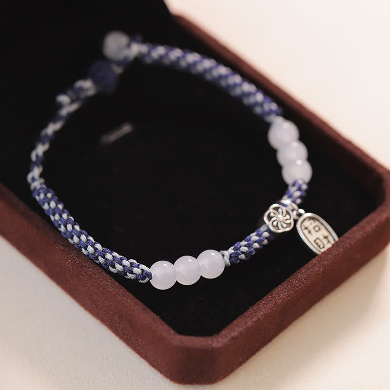 Handgefertigtes Glücksseil-Armband mit Buddha Stonesn - image 1