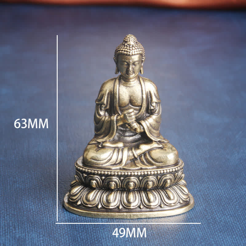 Tathagata Buddha Serenity Kupfer Statue Dekoration - image 7
