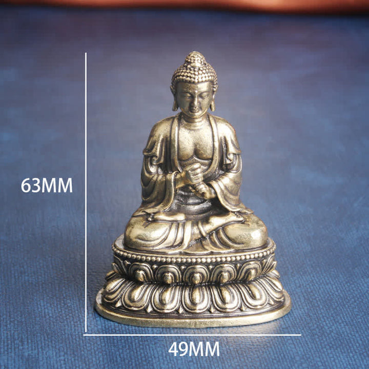 Tathagata Buddha Serenity Kupfer Statue Dekoration - image 7