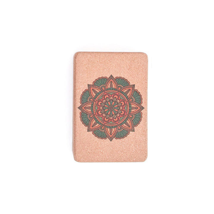 Buddha Stones Tibetisches Mandala Achtsames Yoga Korkblock - Grüne Mandala-Blume - image 15