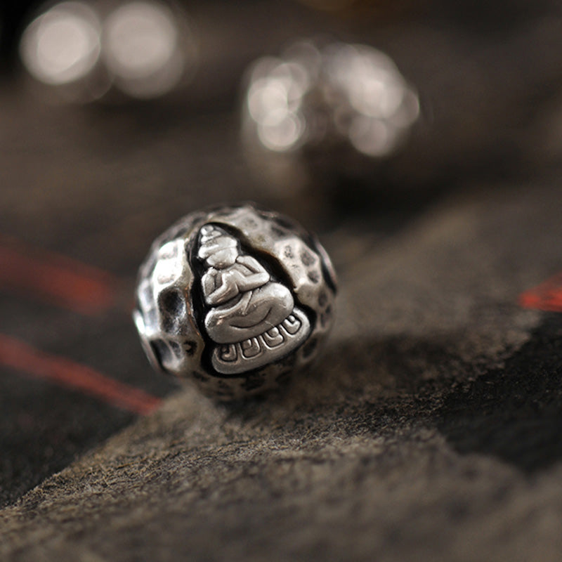 Buddha Stones 999 Sterling Silber Grünes Sandelholz Kleines Blatt Rotes Sandelholz Buddha Cure Armband - image 7