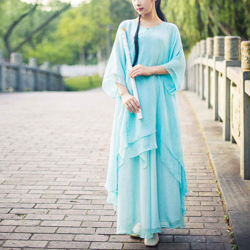 Buddha Stones 3-teiliges Yoga-Chiffon-Kleidungsstück, einheitliches Meditations-Zen-Praxis-Damen-Set - image 15