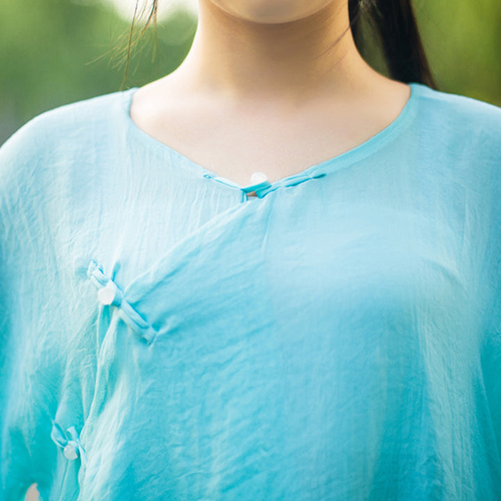 Buddha Stones 3-teiliges Yoga-Chiffon-Kleidungsstück, einheitliches Meditations-Zen-Praxis-Damen-Set - image 6