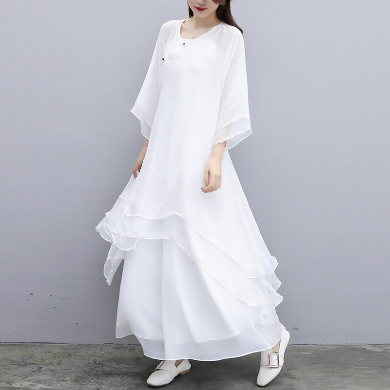 Buddha Stones 3-teiliges Yoga-Chiffon-Kleidungsstück, einheitliches Meditations-Zen-Praxis-Damen-Set - image 24