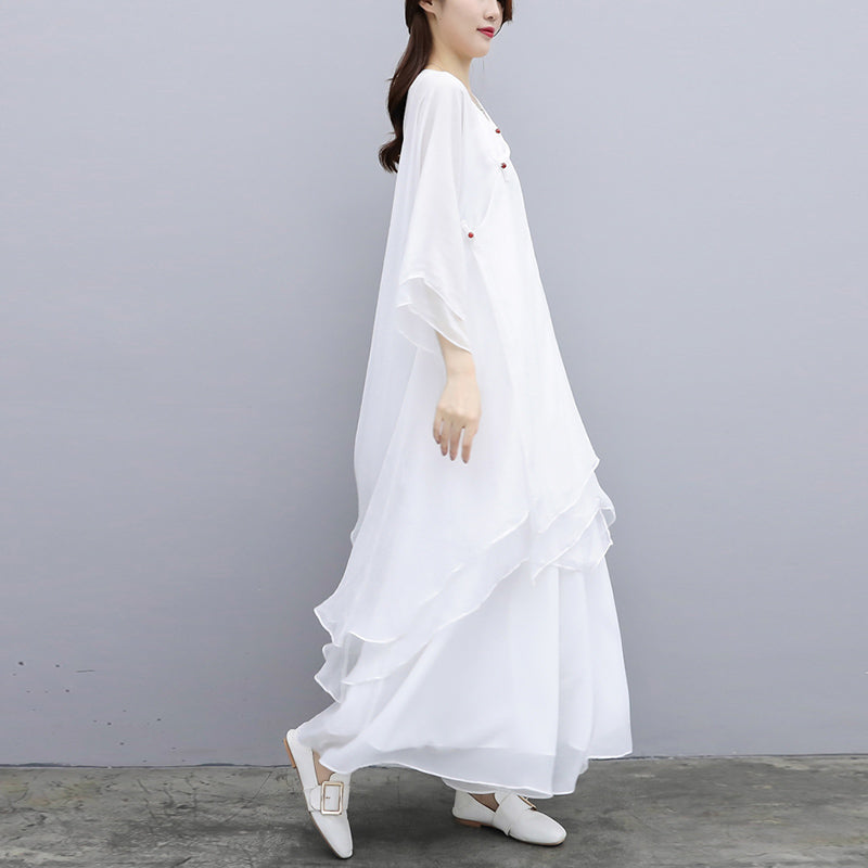 Buddha Stones 3-teiliges Yoga-Chiffon-Kleidungsstück, einheitliches Meditations-Zen-Praxis-Damen-Set - image 23