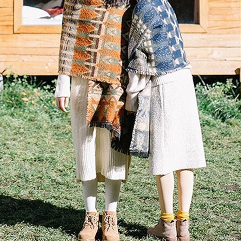 Tibetischer Schal mit Buddha Stonesn, klassisches Geometriemuster, gemütlicher Winter-Reiseschal - image 18