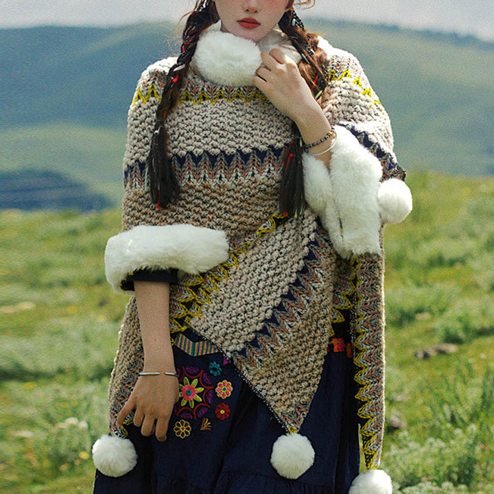 Buddha Stones Tibetischer mehrfarbig gestreifter Schal für den Winter, gemütlicher Reiseschal - image 57