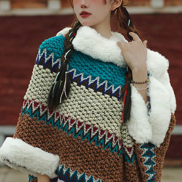 Buddha Stones Tibetischer mehrfarbig gestreifter Schal für den Winter, gemütlicher Reiseschal - image 46