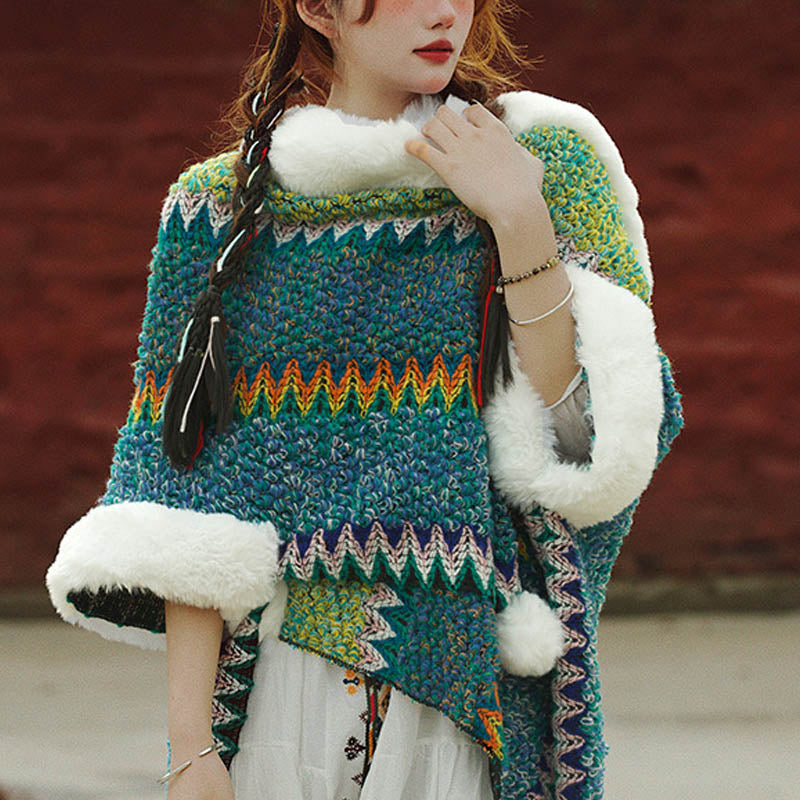 Buddha Stones Tibetischer mehrfarbig gestreifter Schal für den Winter, gemütlicher Reiseschal - image 20