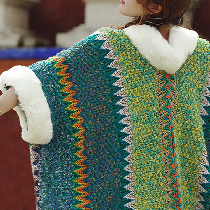 Buddha Stones Tibetischer mehrfarbig gestreifter Schal für den Winter, gemütlicher Reiseschal - image 23