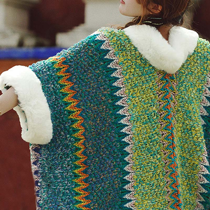 Buddha Stones Tibetischer mehrfarbig gestreifter Schal für den Winter, gemütlicher Reiseschal - image 23