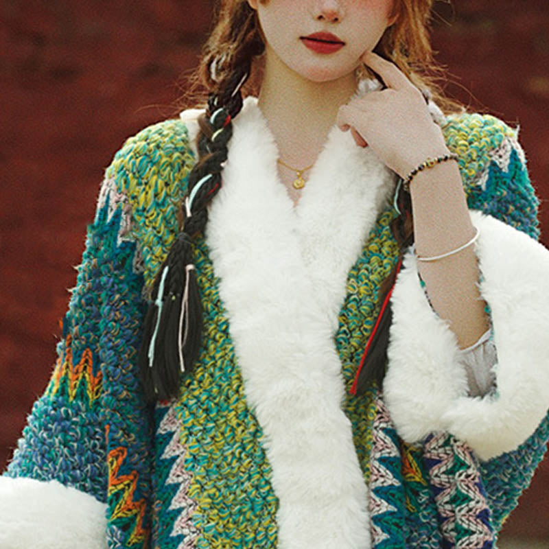 Buddha Stones Tibetischer mehrfarbig gestreifter Schal für den Winter, gemütlicher Reiseschal - image 25