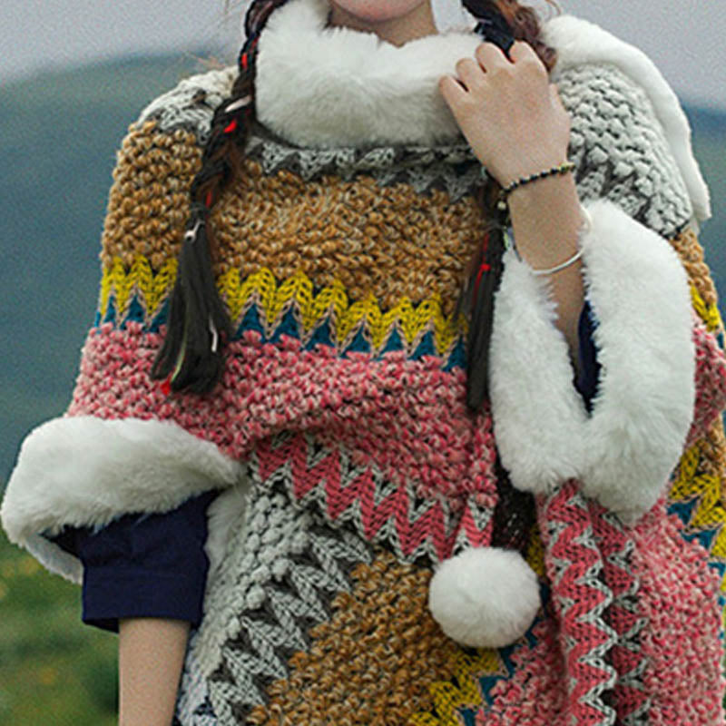 Buddha Stones Tibetischer mehrfarbig gestreifter Schal für den Winter, gemütlicher Reiseschal - image 54