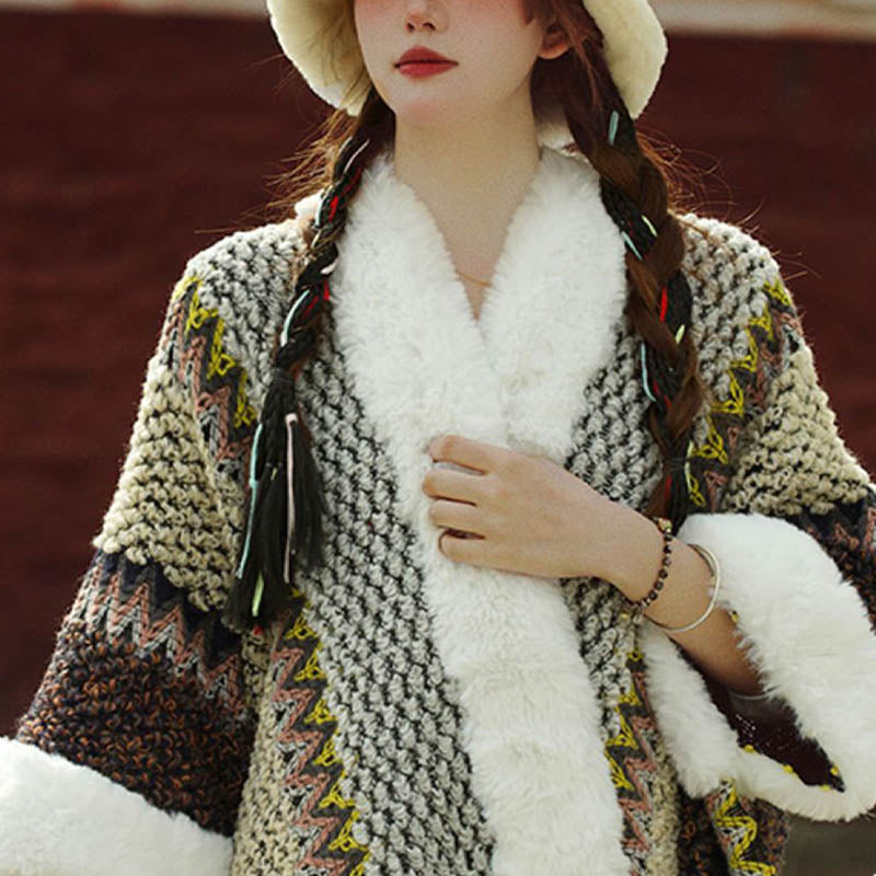 Buddha Stones Tibetischer mehrfarbig gestreifter Schal für den Winter, gemütlicher Reiseschal - image 3