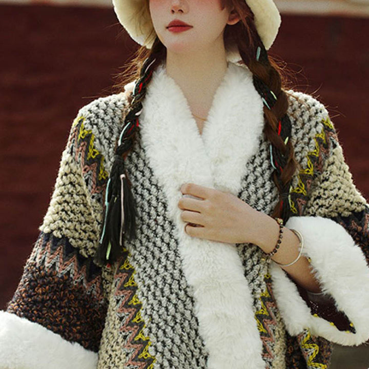 Buddha Stones Tibetischer mehrfarbig gestreifter Schal für den Winter, gemütlicher Reiseschal - image 3