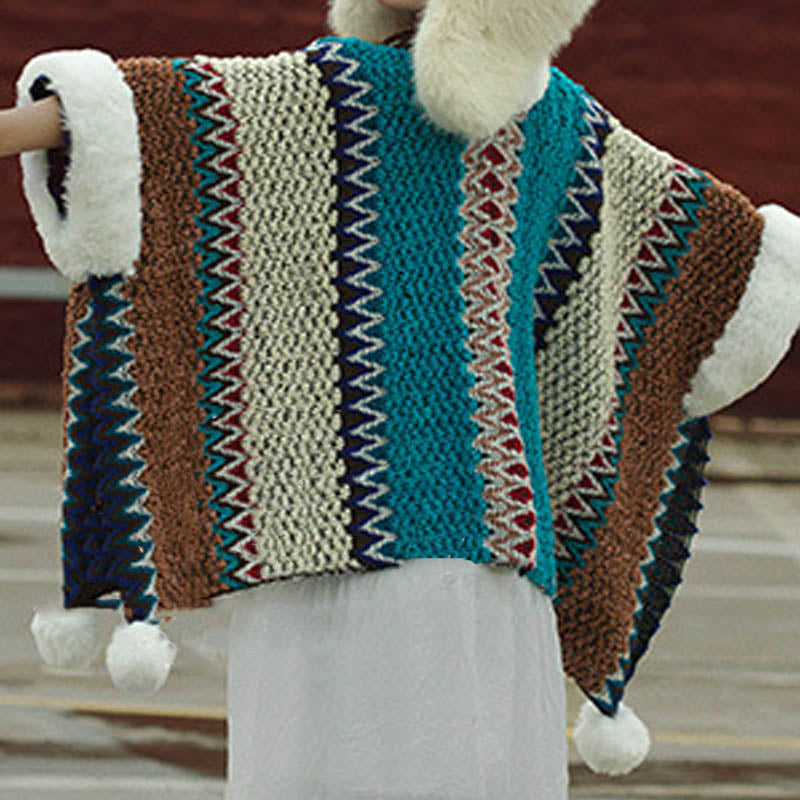 Buddha Stones Tibetischer mehrfarbig gestreifter Schal für den Winter, gemütlicher Reiseschal - image 52