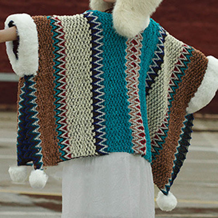 Buddha Stones Tibetischer mehrfarbig gestreifter Schal für den Winter, gemütlicher Reiseschal - image 52