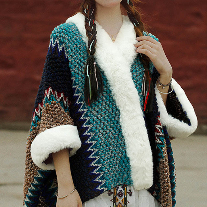 Buddha Stones Tibetischer mehrfarbig gestreifter Schal für den Winter, gemütlicher Reiseschal - image 30