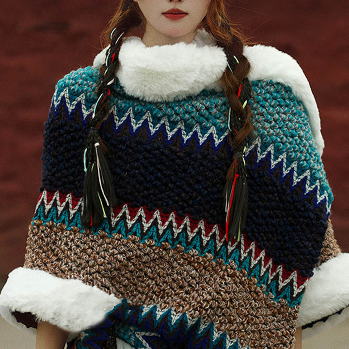 Buddha Stones Tibetischer mehrfarbig gestreifter Schal für den Winter, gemütlicher Reiseschal - image 27