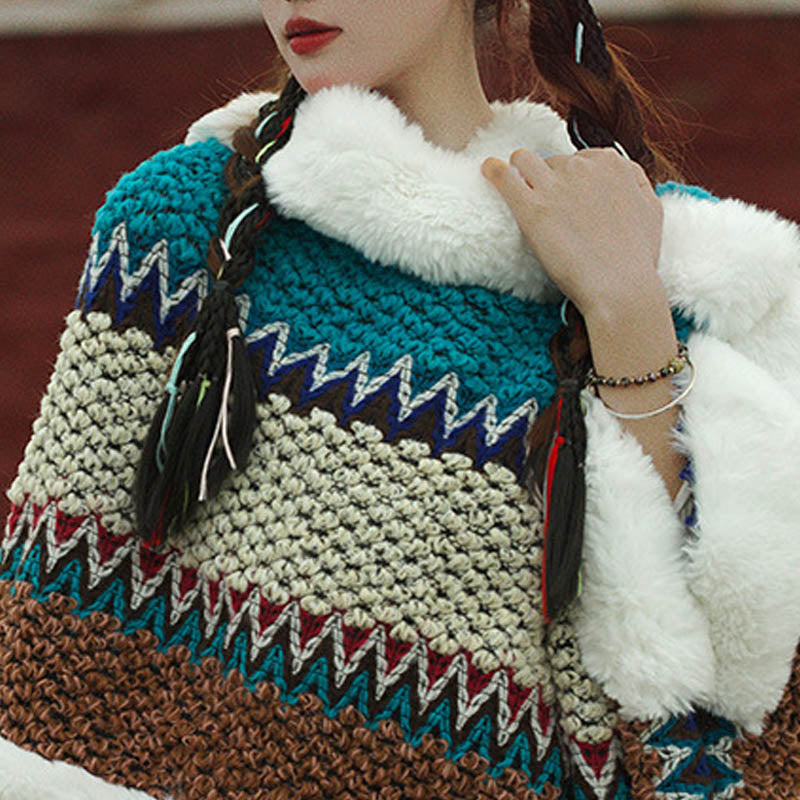 Buddha Stones Tibetischer mehrfarbig gestreifter Schal für den Winter, gemütlicher Reiseschal - image 50